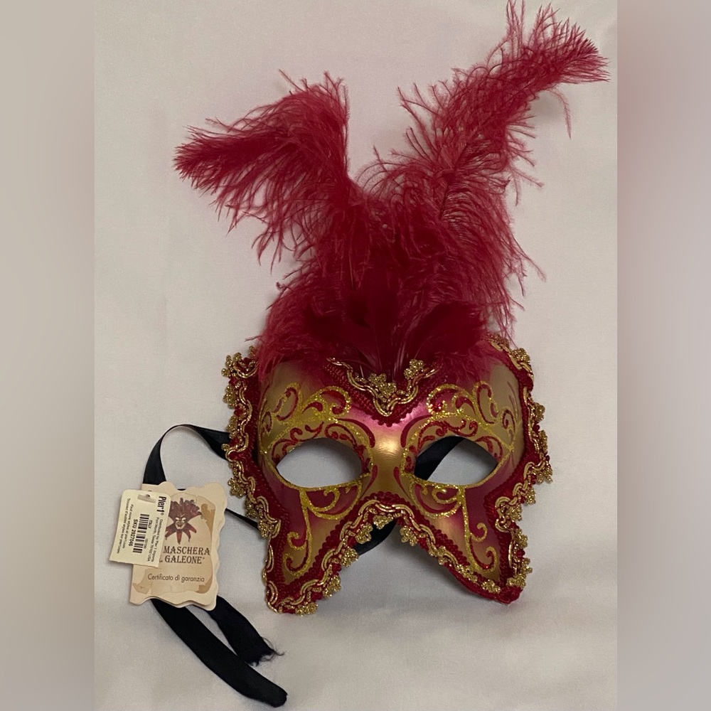 La Maschera Del Galeone Masquerade Mask | Handcrafted Venice Italy | With Tags
